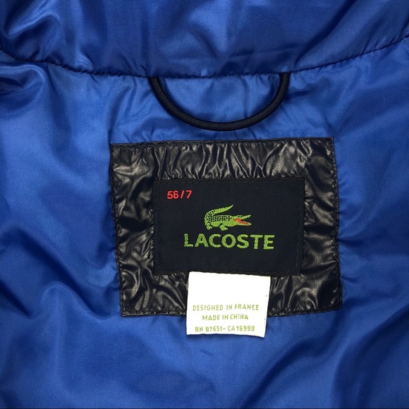 Men’s Lacoste puffer jacket with hood